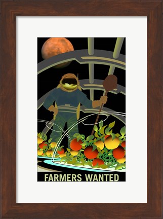 Framed Farmers Wanted Print