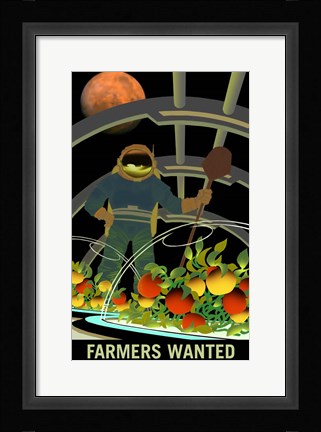 Framed Farmers Wanted Print