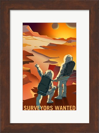 Framed Surveyors Wanted Print