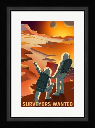 Framed Surveyors Wanted Print