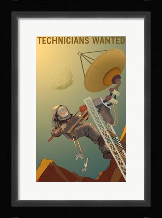 Framed Technicians Wanted Print