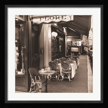 Framed Cafe de Flore Print