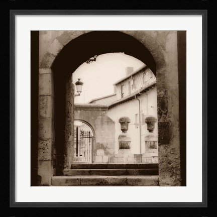 Framed Courtyard in Burgos Print