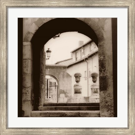 Framed Courtyard in Burgos Print