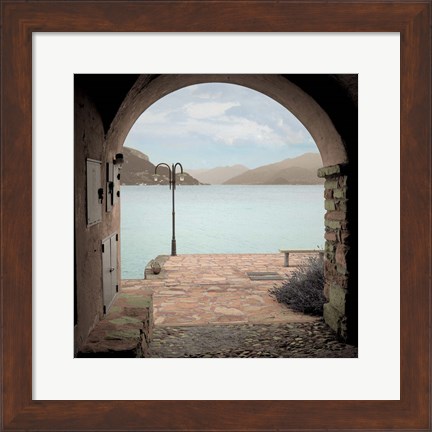 Framed Lakeside Portal Promenade Print