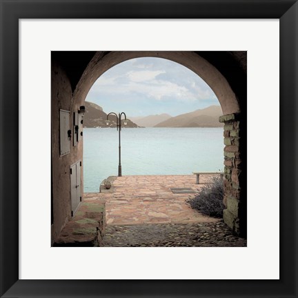 Framed Lakeside Portal Promenade Print