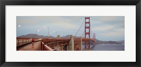 Framed Morning Ride on the Bridge #2 Print