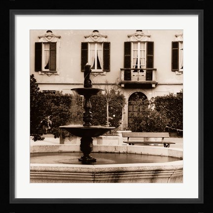 Framed Piazza, Lombardy Print