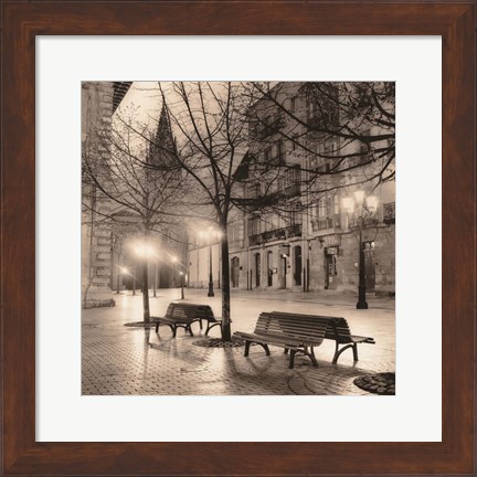 Framed Plaza de Porlier, Oviedo Print