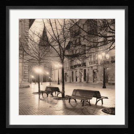 Framed Plaza de Porlier, Oviedo Print