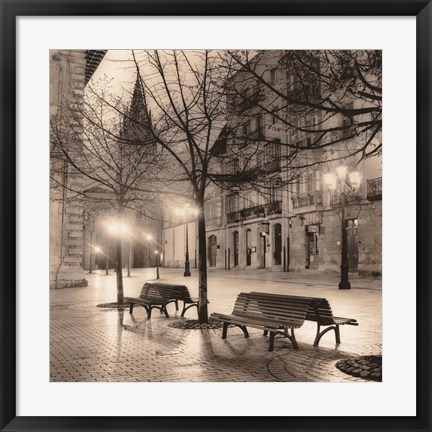 Framed Plaza de Porlier, Oviedo Print