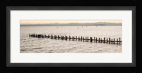Framed Vintage Pier Morning Vista Print