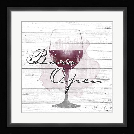 Framed Bars Open Print