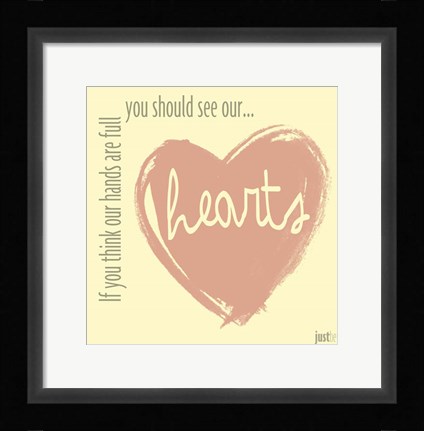 Framed Hearts Print