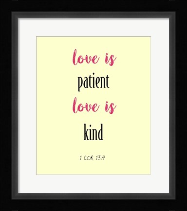 Framed Love Is Print