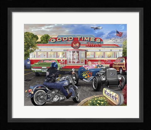 Framed Good Times Diner Print