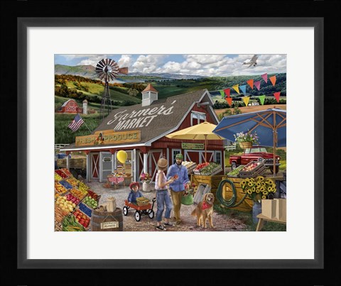 Framed Farmers Market Print