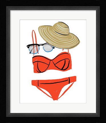 Framed Soak up the Sun V Print