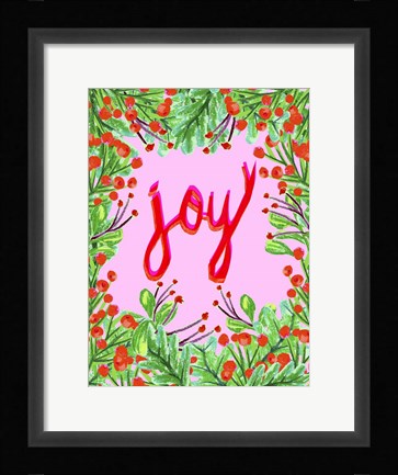 Framed Christmas Foliage I Print