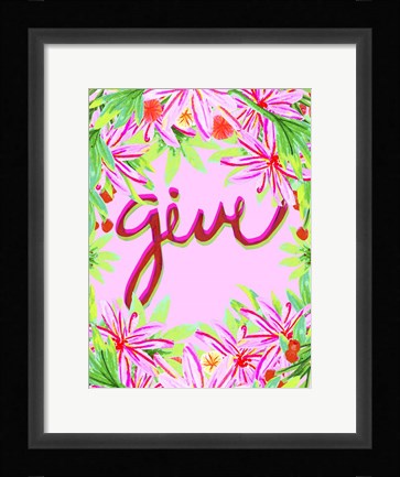 Framed Christmas Foliage III Print