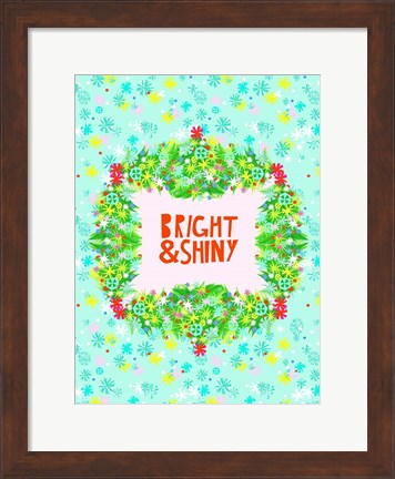 Framed Merry &amp; Bright V Print