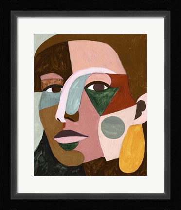 Framed Geo Face I Print