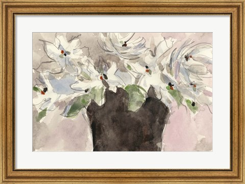 Framed Magnolia Watercolor Study II Print