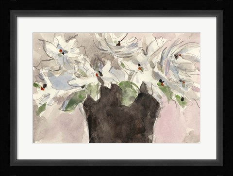 Framed Magnolia Watercolor Study II Print