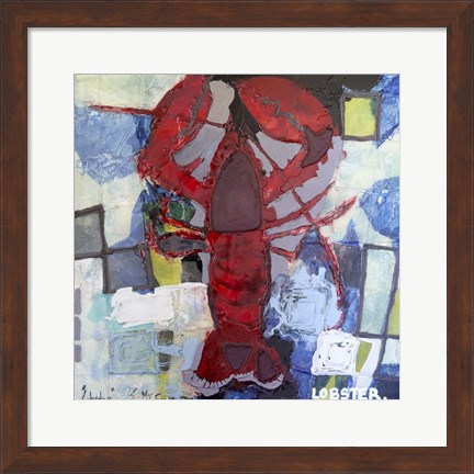 Framed Brilliant Maine Lobster I Print