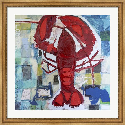 Framed Brilliant Maine Lobster III Print