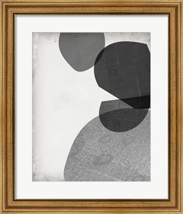 Framed Grey Shapes IV Print