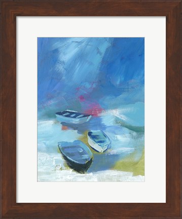 Framed Cove Boats I Print
