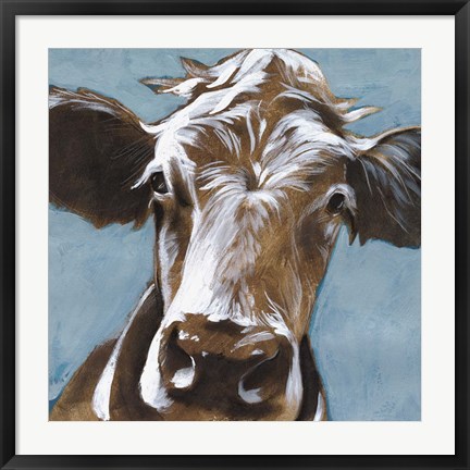 Framed Cow Kisses II Print