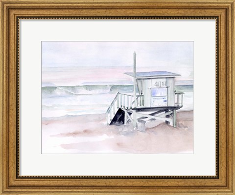 Framed Dawn Beach Break I Print