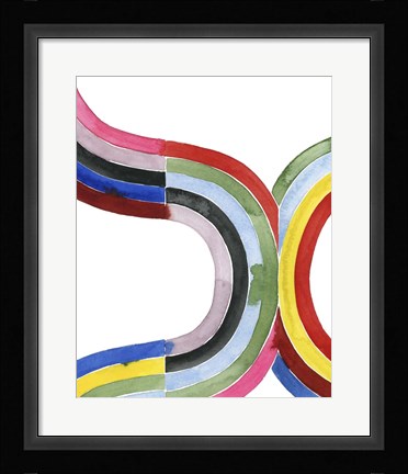 Framed Deconstructed Rainbow V Print