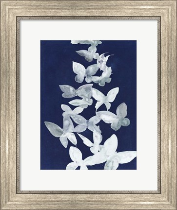 Framed Indigo Butterfly Falls I Print