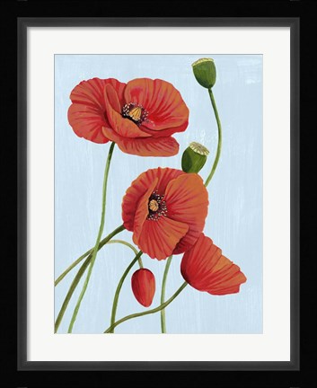 Framed Poppy Topple I Print
