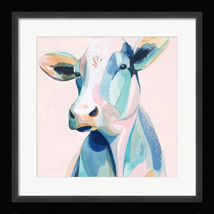 Framed Pastel Pasture II Print