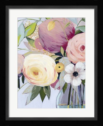 Framed Georgia Bouquet I Print