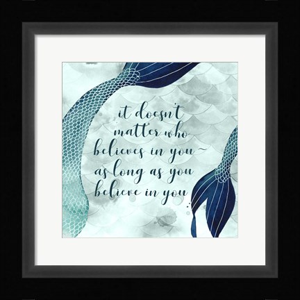 Framed Mermaid Inspirations II Print