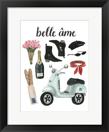 Framed French Girl II Print