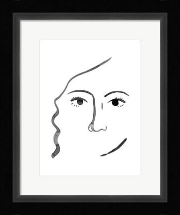 Framed Face in a Crowd III Print