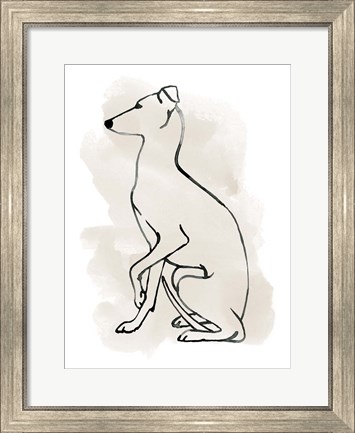 Framed Greyhound Sketch II Print