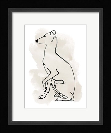 Framed Greyhound Sketch II Print