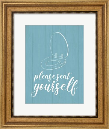 Framed Bathroom Suggestions II Print