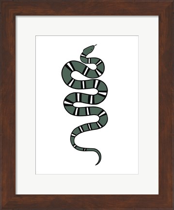 Framed Epidaurus Snake V Print