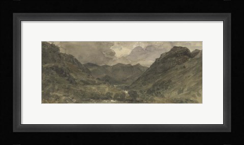 Framed Landscape of Hills and Mountains Print