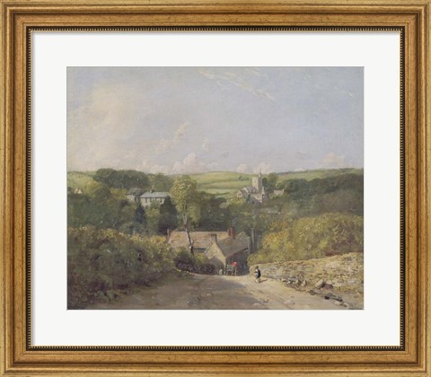 Framed View of Osmington Village with the Church and Vicarage Print