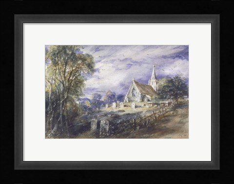 Framed Stoke Poges Church Print