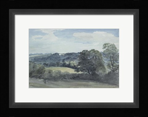 Framed Landscape with Buildings in the Distance Print